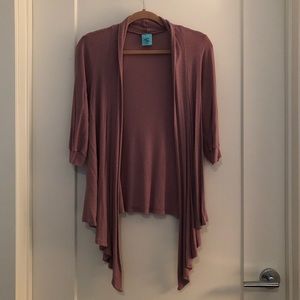 Pink cardigan sweater